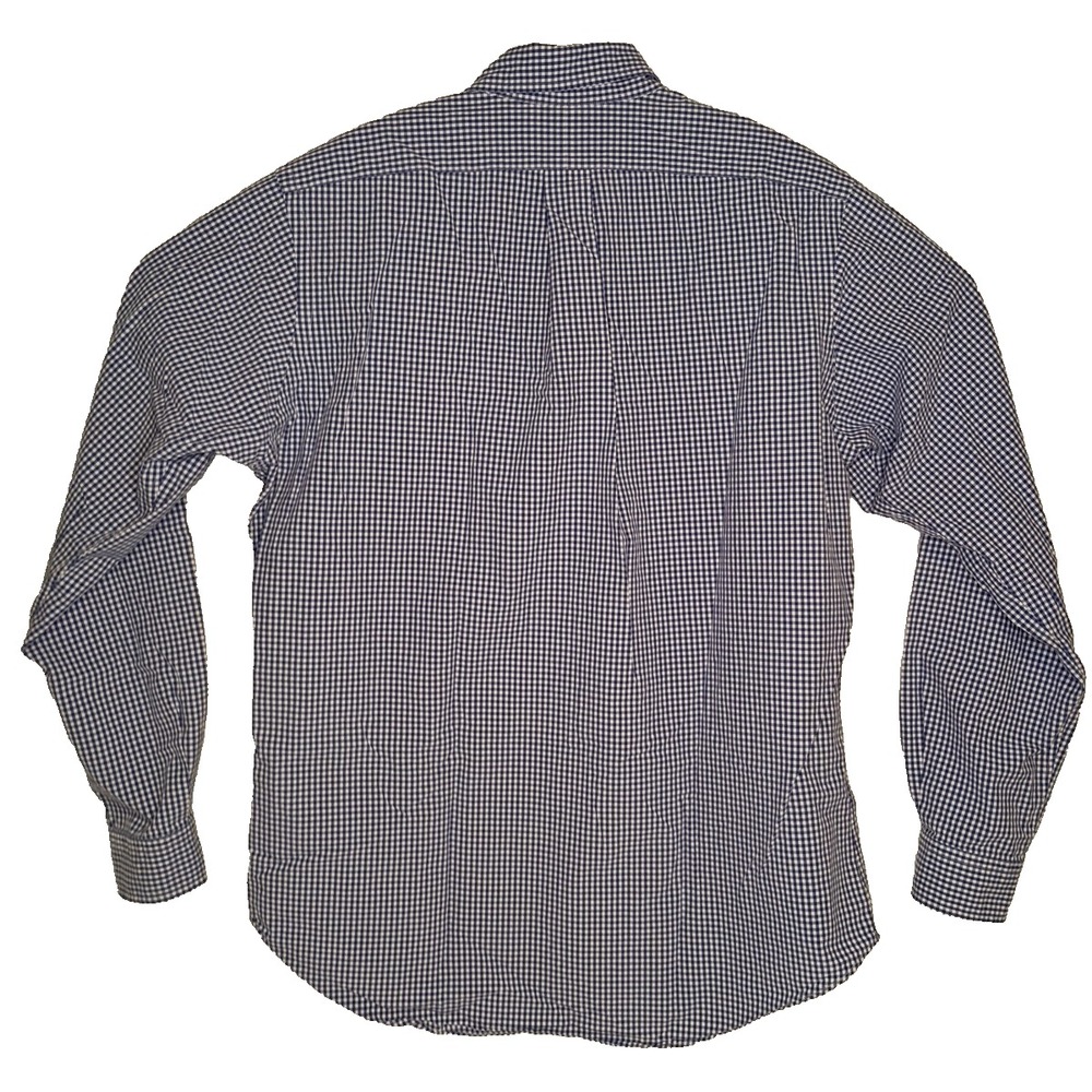 Ralph Lauren Shirt‎ Mens Medium Blue White Gingham Check Classic Fit LS Pony - Picture 5 of 9